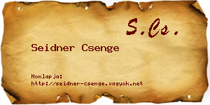 Seidner Csenge névjegykártya